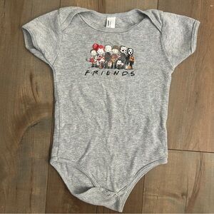 6-12M American Apparel Gray Graphic Kids Bodysuit